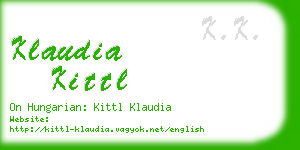 klaudia kittl business card